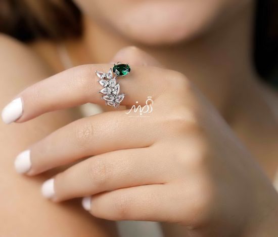 💍انگشتر جواهری بسیار خاص و زیبا؛ نقره عیار ۹۲۵(R_1145)