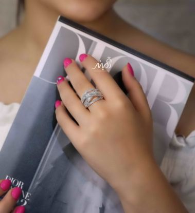 💍انگشتر باگتی خاص و زیبا؛ نقره عیار ۹۲۵(R_1158)