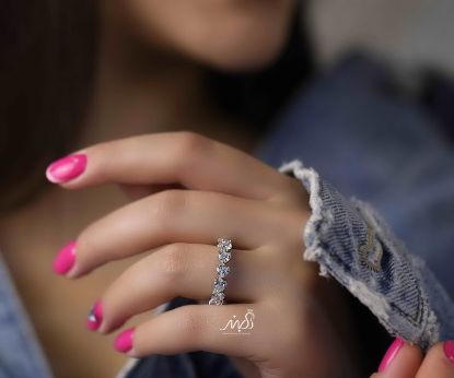 💍انگشتر جواهری با نگين هاي قلب خاص و زیبا؛ نقره عیار ۹۲۵(R_1160)