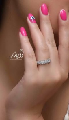 💍حلقه جواهری پرنس سه رج- ظریف و زیبا نقره عیار ۹۲۵(R_1170)