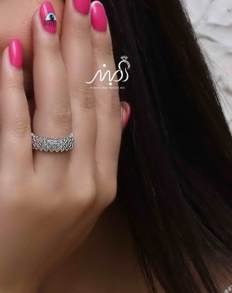 💍حلقه جواهری پرنس چهار رج- ظریف و زیبا نقره عیار ۹۲۵(R_1172)