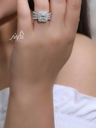 💍انگشتر جواهري لوکس خاص و زیبا؛ نقره عیار ۹۲۵(R_1201)