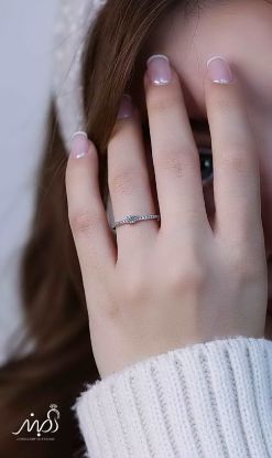 💍انگشتر جواهري ظریف خاص و زیبا؛ نقره عیار ۹۲۵(R_1222)