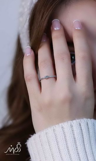 💍انگشتر جواهري ظریف خاص و زیبا؛ نقره عیار ۹۲۵(R_1222)