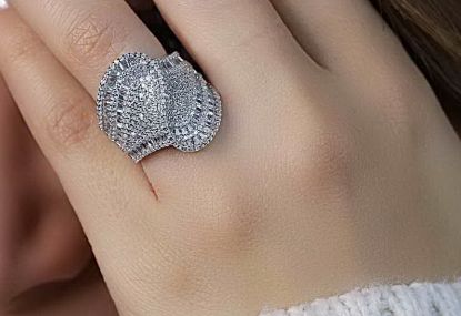 💍انگشتر جواهري لاکچری خاص و زیبا؛ نقره عیار ۹۲۵(R_1231)