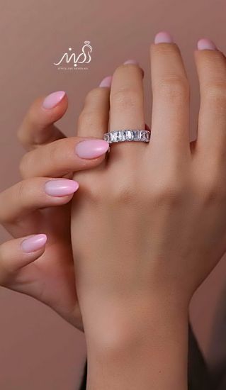 💍انگشتر جواهري تنیسی باگت خاص و زیبا؛ نقره عیار ۹۲۵(R_1264)