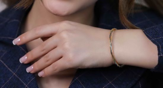 💍دستبند جواهری خاص و زیبا ، نقره عیار 925 (D_7151)