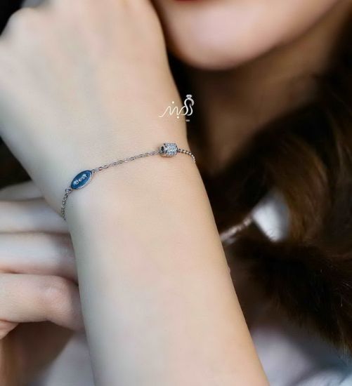 💍دستبند جواهری خاص و زیبا ، نقره عیار 925 (D_7182)