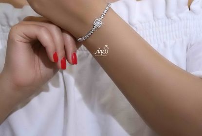 💍دستبند جواهری خاص و زیبا ، نقره عیار 925 (D_7123)