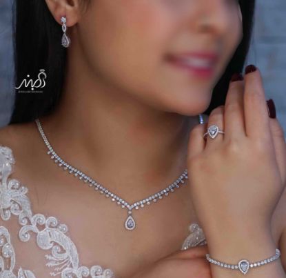 💍سرويس جواهری لاکچري خاص و زيبا(گردنبند ، گوشواره ، دستبند) (S_6030)‌‌‌‌‌‌ ‌