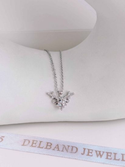 💍گردنبند جواهری خاص و زیبا نقره عیار 925 (G_3147)	