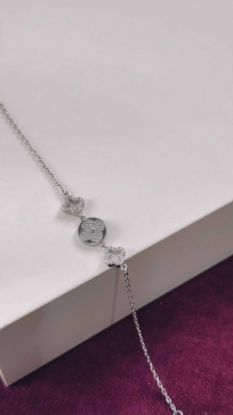 💍دستبند اسپورت ونکلیف خاص و زیبا ، نقره عیار 925 (D_7193)	
