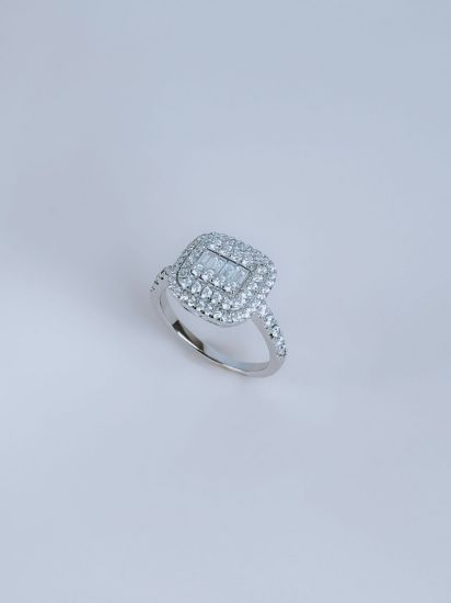 💍انگشتر لوکس جواهري خاص و زیبا؛ نقره عیار 925(R_1209)