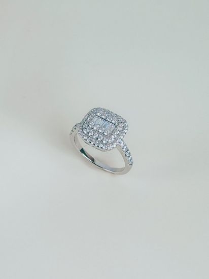 💍انگشتر لوکس جواهري خاص و زیبا؛ نقره عیار 925(R_1209)