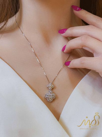 💍نیم ست ونکلیف(آويز و گوشواره ) خاص و زیبا ، نقره عیار ۹۲۵( N_4396)	