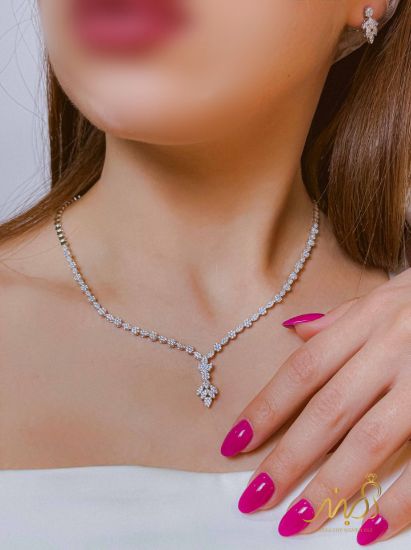 💍سرويس جواهری (گردنبند ، گوشواره ، دستبند ) نقره عیار 925 (S_6063)‌‌‌‌‌‌ ‌