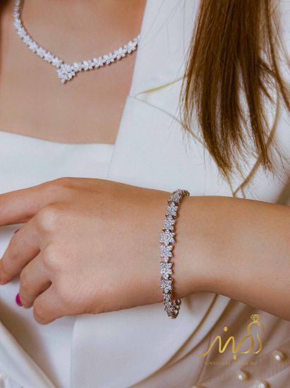 💍سرويس جواهری (گردنبند ، گوشواره ، دستبند ) نقره عیار 925 (S_6067)‌‌‌‌‌‌ ‌