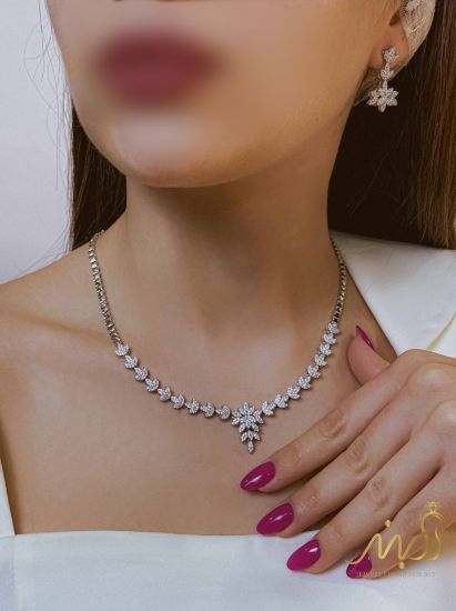💍سرويس جواهری (گردنبند ، گوشواره ، دستبند ) نقره عیار 925 (S_6068)‌‌‌‌‌‌ ‌