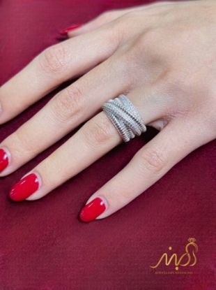 💍انگشتر جواهري  پورتوفینو ؛ نقره عیار 925(R_1278)