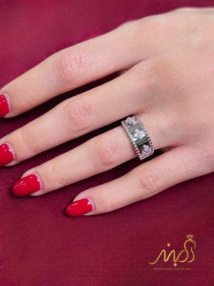 💍انگشتر جواهري با طرح ونکلیف ؛ نقره عیار ۹۲۵(R_1288)