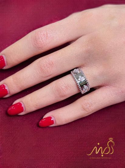 💍انگشتر جواهري با طرح ونکلیف ؛ نقره عیار ۹۲۵(R_1288)