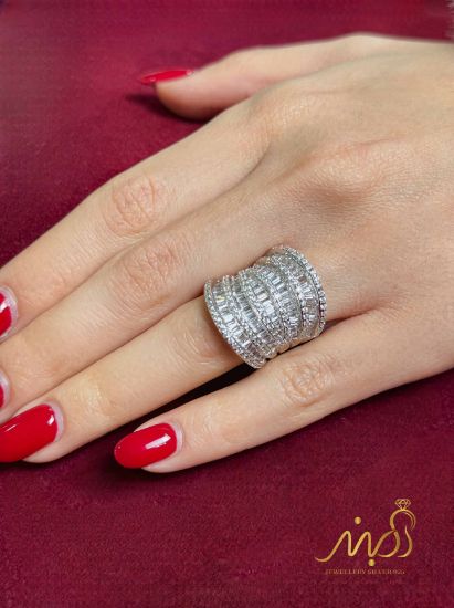 💍انگشتر جواهري لاکچری ؛ نقره عیار ۹۲۵(R_1290)