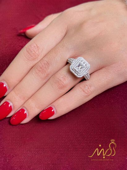 💍انگشتر جواهري ؛ نقره عیار ۹۲۵(R_1296)