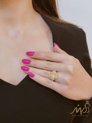 💍انگشتر جواهري  با نگین سیترین ؛ نقره عیار ۹۲۵(R_1305)