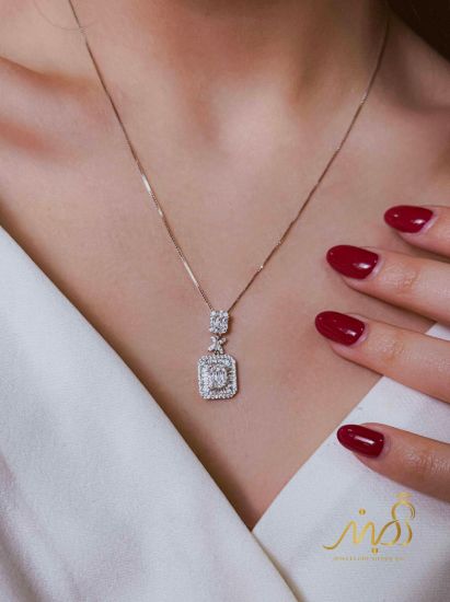 💍نیم ست جواهری (آویز و گوشواره)نقره عیار ۹۲۵(N_4424)